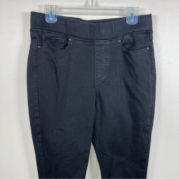 SIZE 10 LEVIS SIGNATURE BLACK JEGGINGS PULL ON STRETCH CASUAL SKINNY SHAPING - Picture 2 of 13